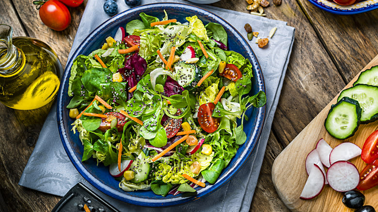 chopped salad with vegetables