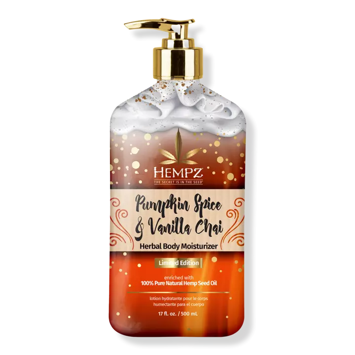 Hempz
Limited Edition Pumpkin Spice & Vanilla Chai Herbal Body Moisturizer
