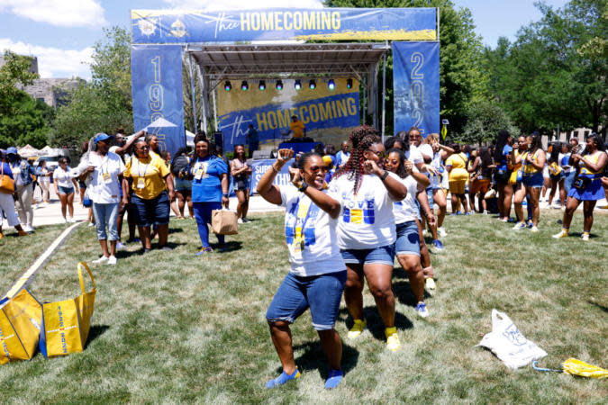 INDIANAPOLIS, INDIANA – JULY 12: Guests attend the Sigma Gamma Rho Sorority Centennial Boule celebrating 100 Years of Greater Women For a Greater World at Butler University on July 12, 2022 in Indianapolis, Indiana. (Photo by Brian Ach/Getty Images for Sigma Gamma Rho Sorority, Inc.)
