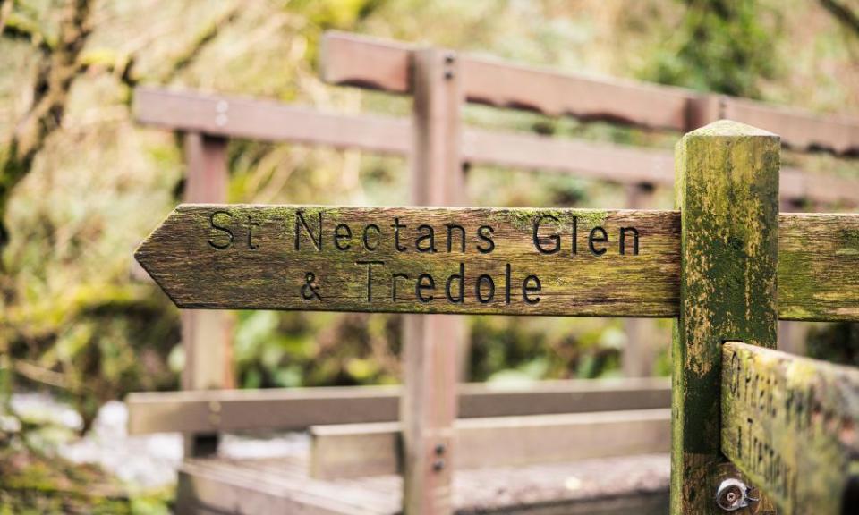 Signpost to St Nectans Glen