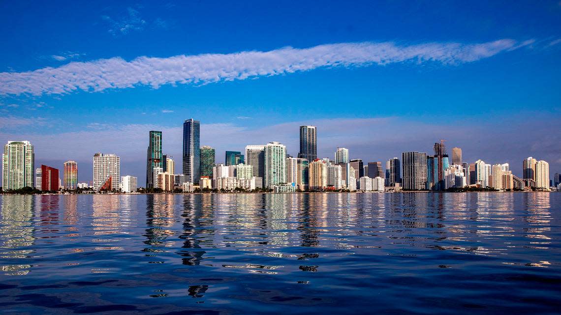 The Brickell skyline in Miami.
