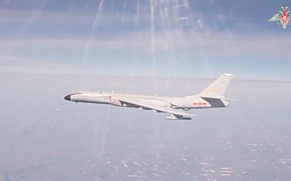 A Chinese H-6 bomber, the type of aircraft that was intercepted for the first time near Alaska