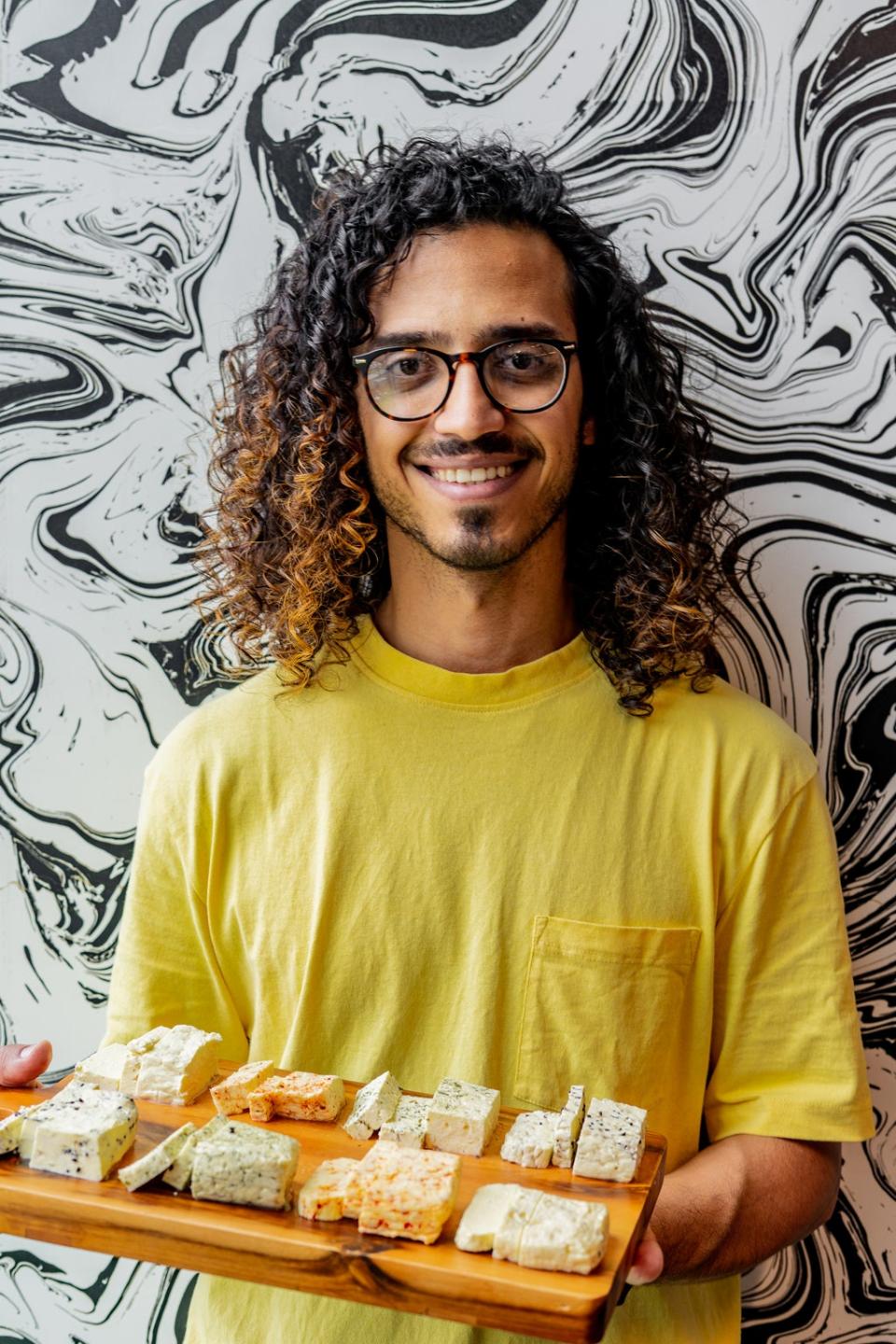 Mohammed makes and sells two kinds of Syrian cheese (Supplied)