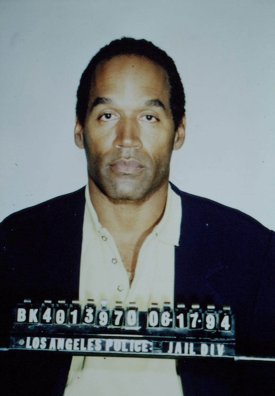 O.J. Simpson's mugshot.