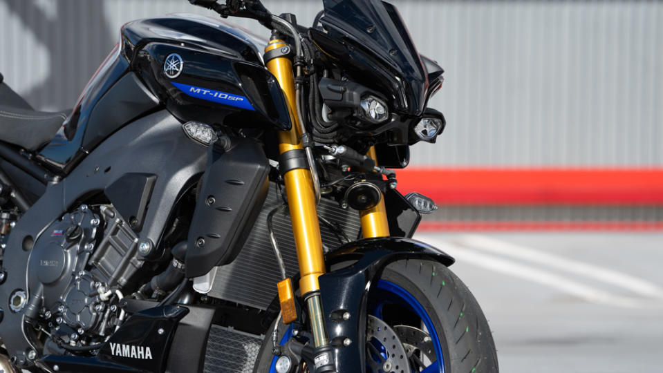 The 2023 Yamaha MT-10 SP naked bike.