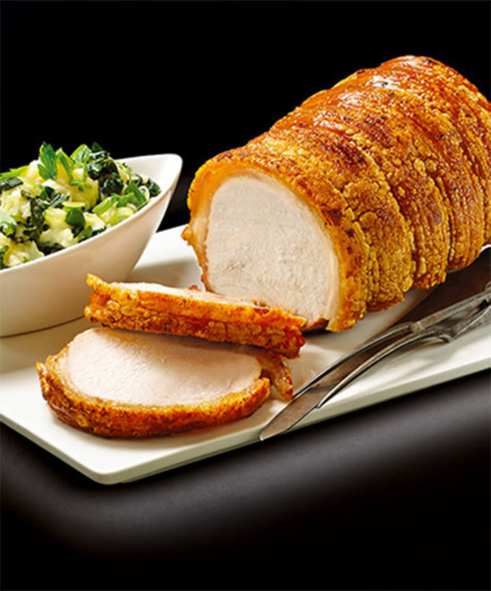 Roast Pork Loin and Crackling with Colcannon