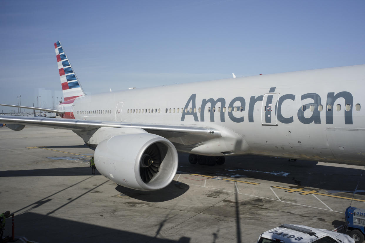An American Airlines jet on the tarmac. (James Leynse/Getty Images)