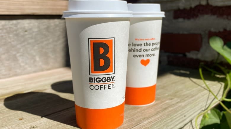 Biggby Coffee to-go cups