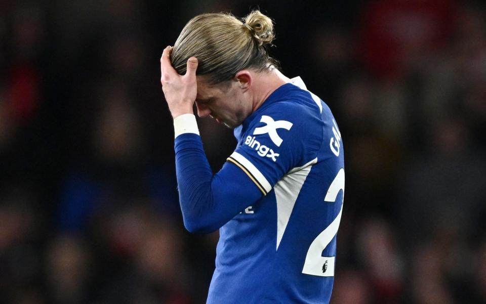 Chelsea's Conor Gallagher looks dejected after the match