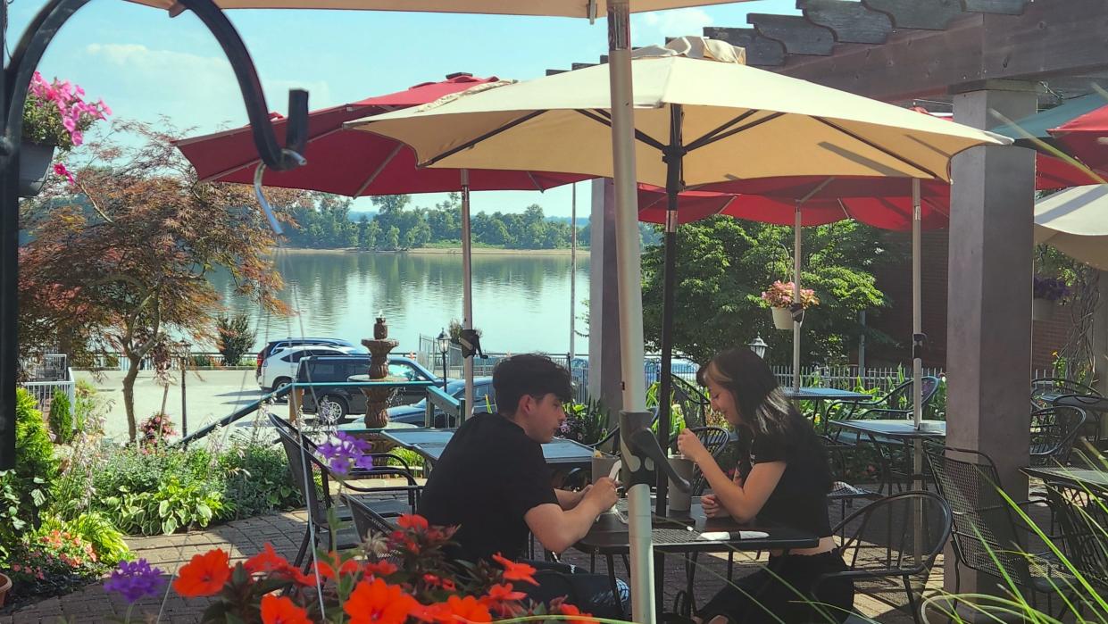 Cafe Arazu in Newburgh has one of the area's most beautiful patios, enhanced by an excellent river view.