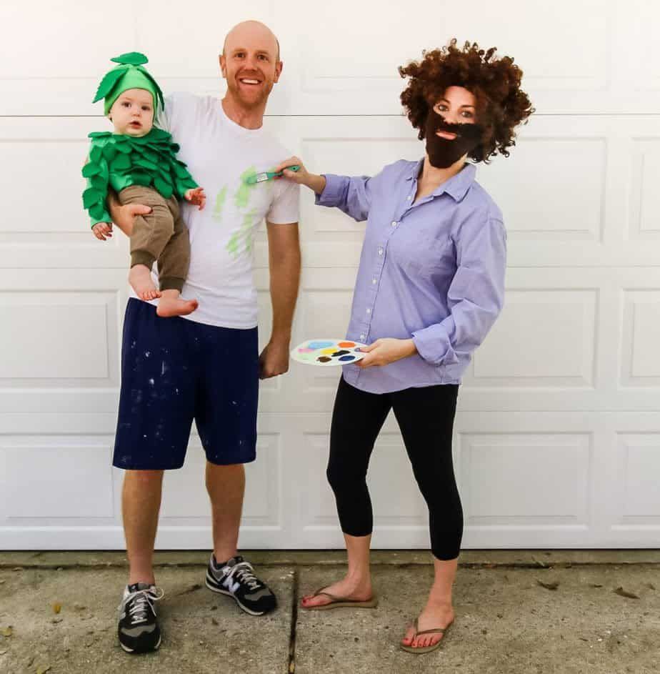 DIY Family Bob Ross Costume