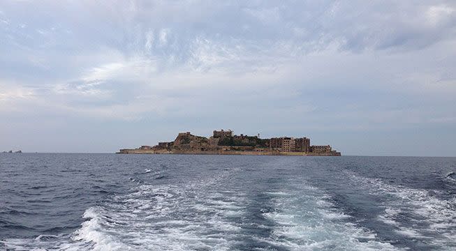 The island of Hashima is still called 'Gunkanjima'in Japan, which means 'Battleship'. Source: Supplied