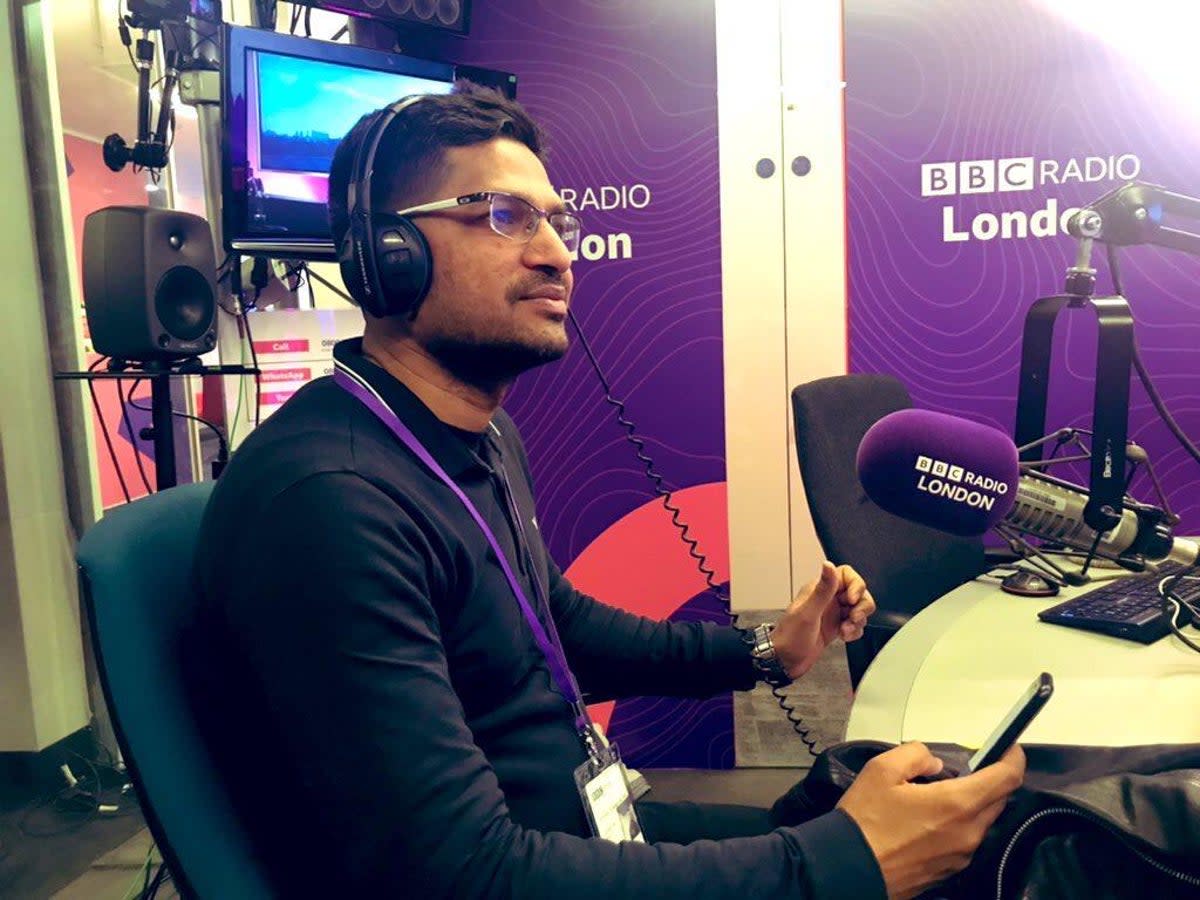 Mr Pandya was interviewed about his case on BBC Radio London (Eleanor Salter Thorn)