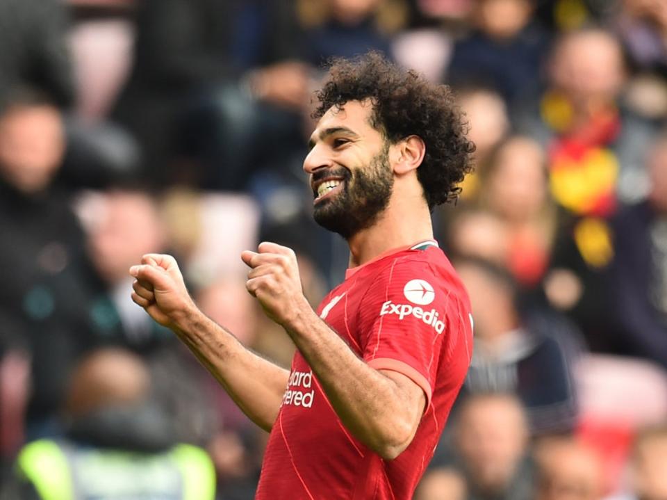 Mohamed Salah starred in Liverpool’s dominant win at Watford (Liverpool FC via Getty Images)