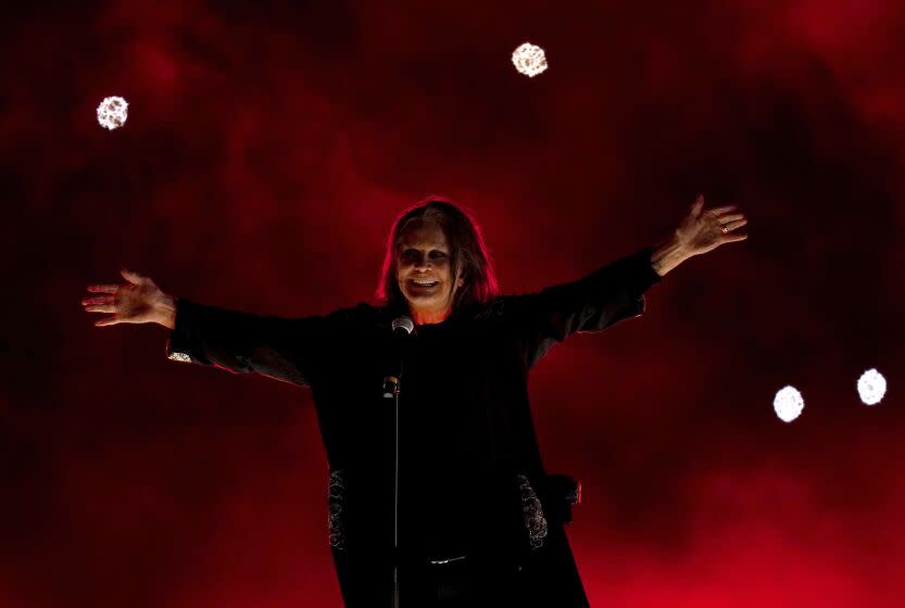 Ozzy Osbourne performs during at the Commonwealth Games at the Alexander Stadium in Birmingham, England, Aug. 8, 2022.