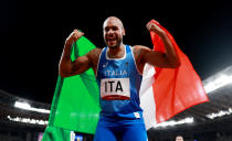 <p>Lamont Marcell Jacobs, l'uomo più veloce del mondo e medaglia d'oro a Tokyo 2021, è arrivato "soltanto" decimo su Google (REUTERS/Kai Pfaffenbach)</p> 