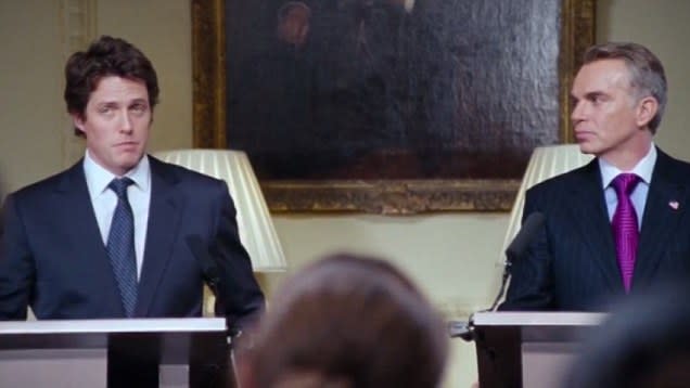 In Love Actually, Hugh Grant’s character stands up to the President.