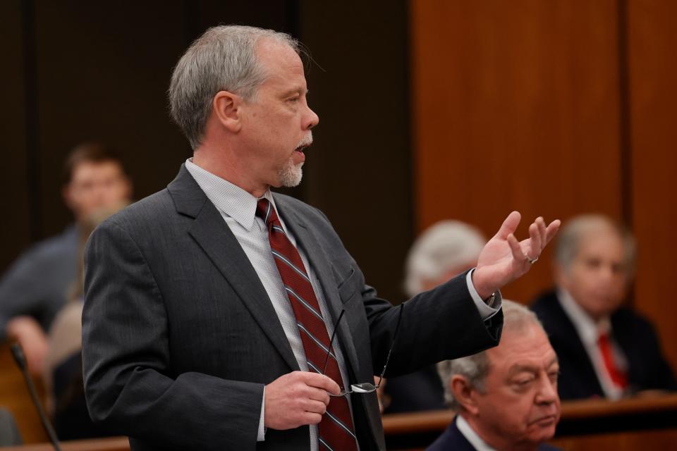 Prosecuting attorney Creighton Waters speaks during an evidentiary hearting at the Richland County Courthouse on Tuesday Jan.16, 2024. Tracy Glantz The State, Pool