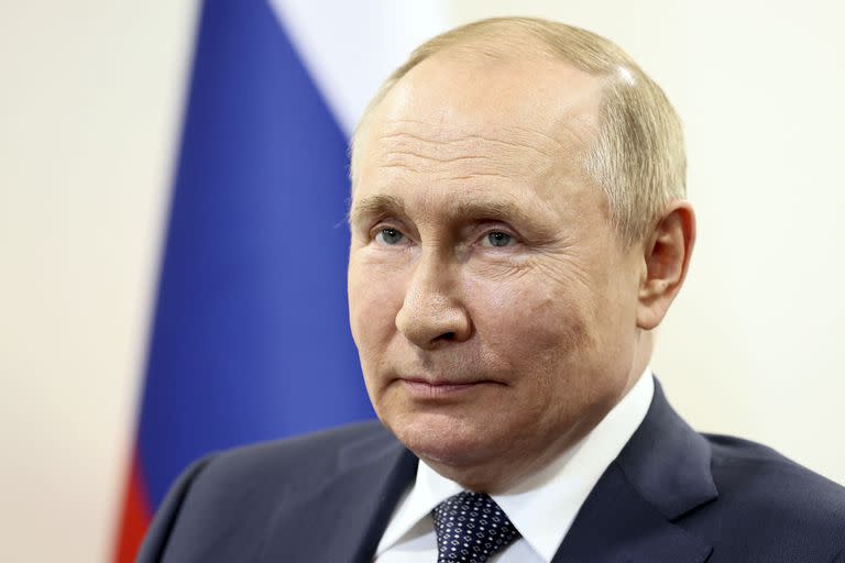 El presidente ruso Vladimir Putin durante una reunión con su homólogo turco Recep Tayyip Erdogan en Teherán, Irán, el martes 19 de julio de 2022. 