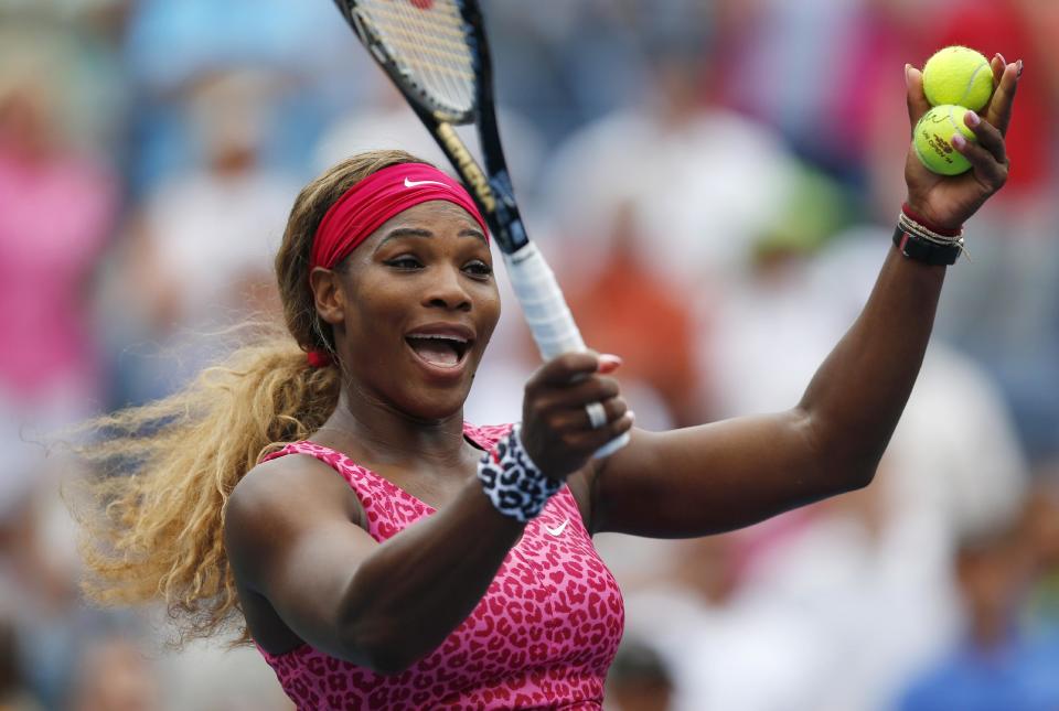 Serena Williams shouldn't have much trouble with Kaia Kanepi on Monday. But you never know. (AP Photo/Matt Rourke)