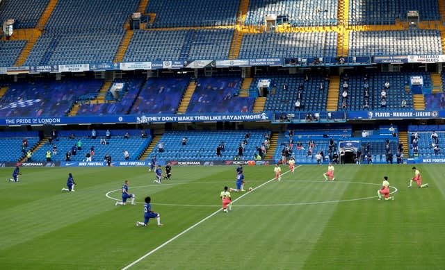 Premier League players have been among the sportsmen to take a knee