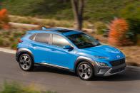 <p>The main change to the Hyundai Kona for 2023 is the addition of more standard driver-assist features, including blind-spot monitoring, rear cross-traffic alert, and Hyundai’s safe-exit warning system.</p>