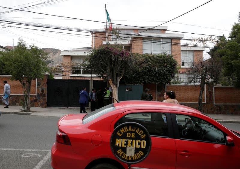 View of Mexico's embassy in La Paz