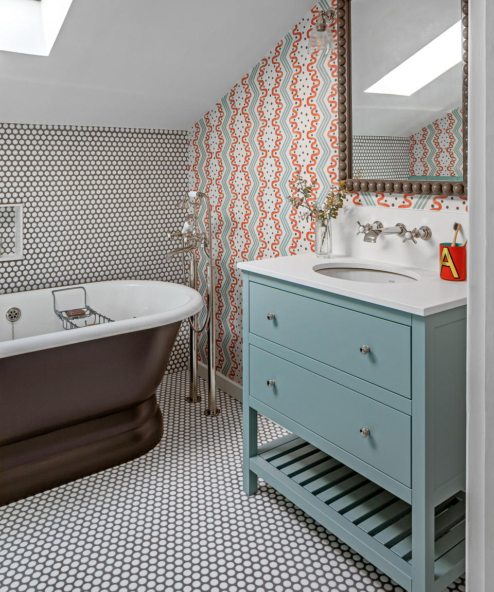 4. Opt for tiles that will add interest to a small bathroom