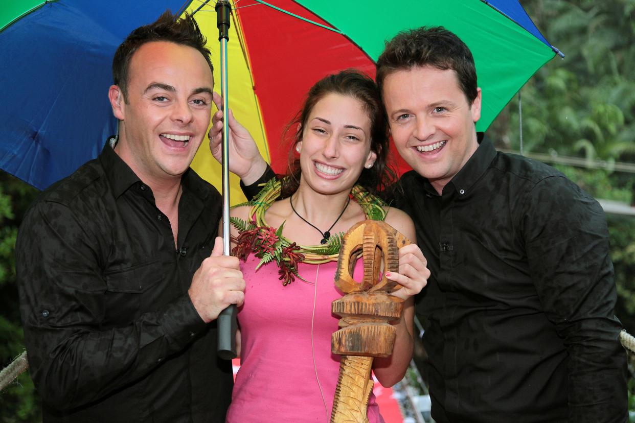 Queen of the Jungle Stacey Solomon with Ant McPartlin and Declan Donnelly on I'm A Celebrity...Get Me Out Of Here, 2010. (Shutterstock)