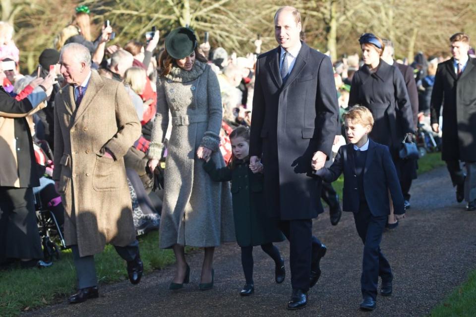 Prince Charles, Kate Middleton, Princess Charlotte, Prince William and Prince George  | Joe Giddens/PA Images via Getty