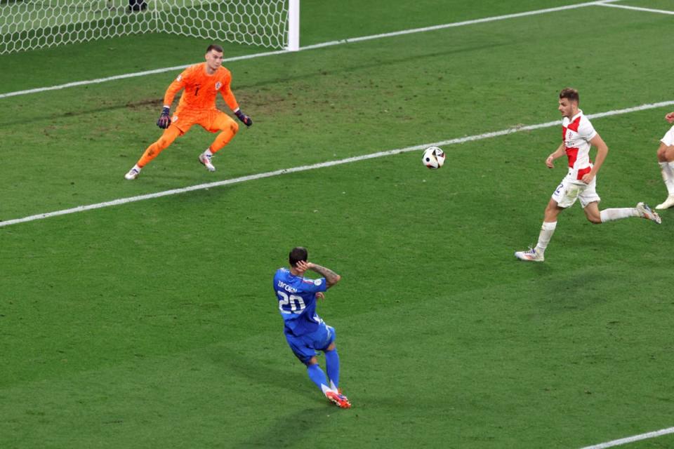 Zaccagni scored deep into stoppage time (Getty Images)