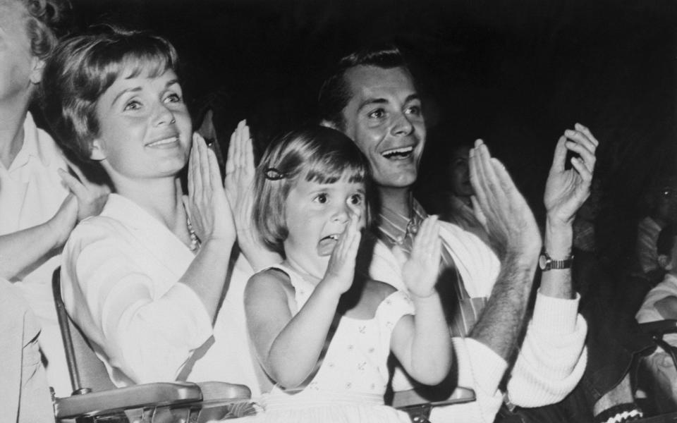 Actress Debbie Reynolds with her daughter, Carrie Fisher