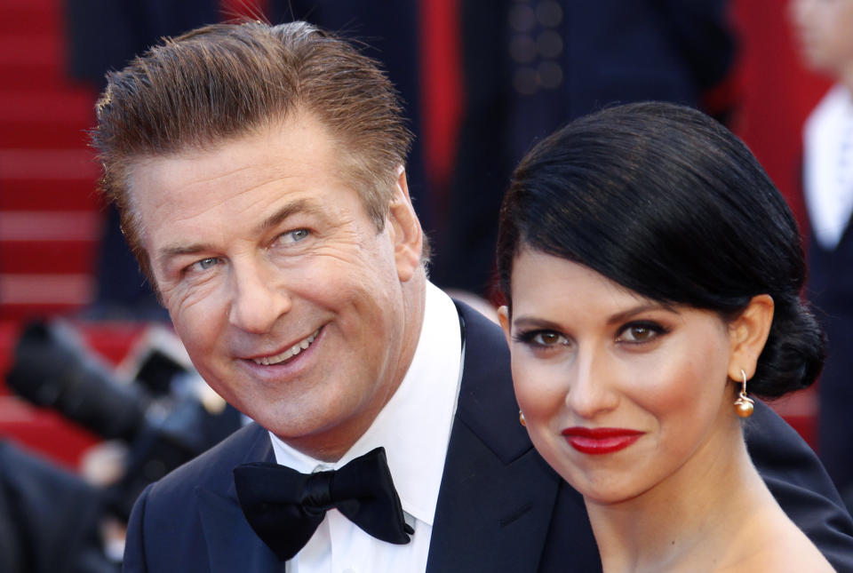 Hilaria Baldwin (pictured with now-husband Alec Baldwin in 2012) is defending herself against claims she's misrepresented her Spanish identity. (Photo: REUTERS/Vincent Kessler)