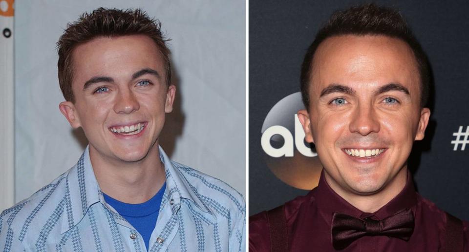 Frankie Muniz starred in Malcolm in the Middle (left) and later appeared on Dancing with the Stars (right). Source: Getty