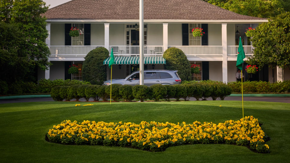A Mercedes-Benz SUV at Augusta National Golf Club.