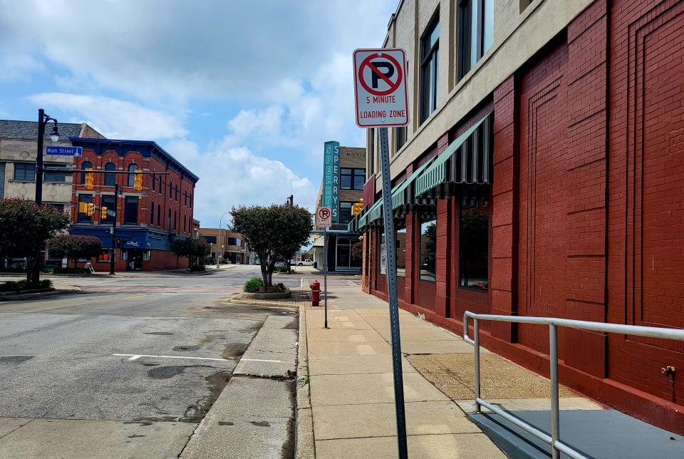 A five-minute loading zone is shown on the westbound side of Grand River Avenue on Tuesday, June 13, 2023, in downtown Port Huron. The parking outside of the nearby Country Style Market has been a regular source of discussion for the business owners.