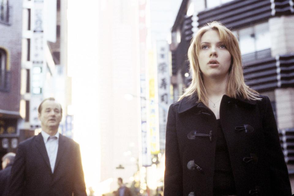 Scarlett Johansson, right, had her breakthrough role with Bill Murray in Sofia Coppola's 2003 drama "Lost in Translation."