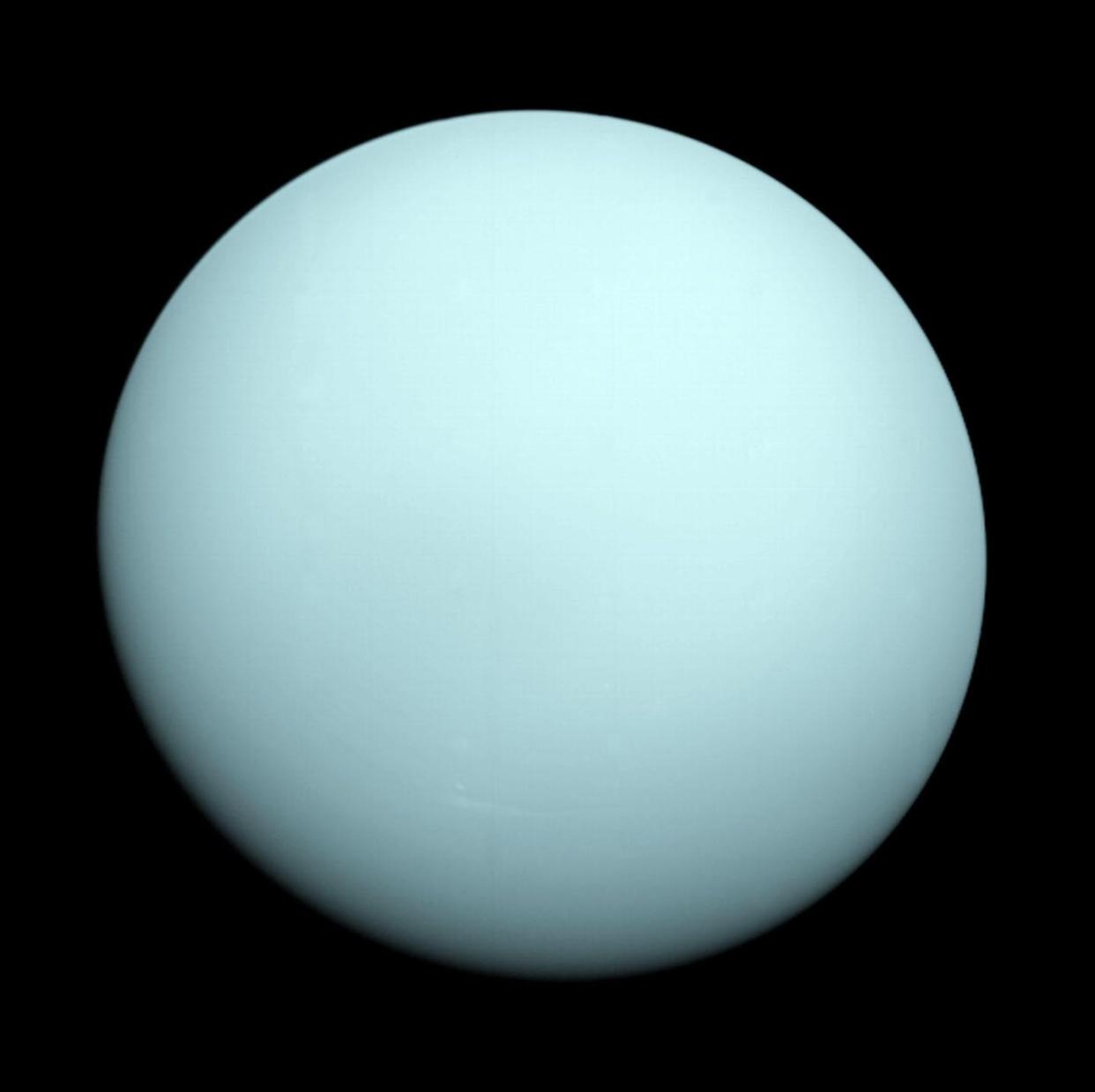 Uranus is the coldest planet in the solar system. <a href="https://science.nasa.gov/image-detail/amf-pia18182/" rel="nofollow noopener" target="_blank" data-ylk="slk:NASA/JPL;elm:context_link;itc:0;sec:content-canvas" class="link ">NASA/JPL</a>