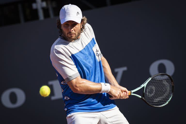 Marco Trungelliti, en el Challenger de Buenos Aires: el santiagueño, radicado en Andorra, volvió a jugar en la Argentina tras casi cinco años