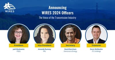 WIRES 2024 Officers.  Jodi Moskowitz from Public Service Enterprise Group (PSEG) has been elected WIRES 2024 President.