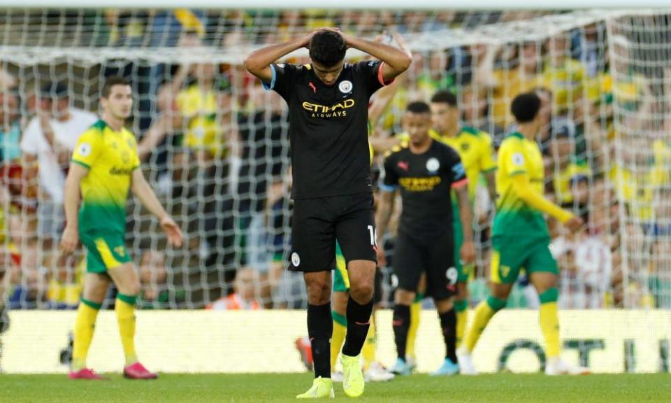 Manchester City suffered a shock defeat at Norwich last weekend.