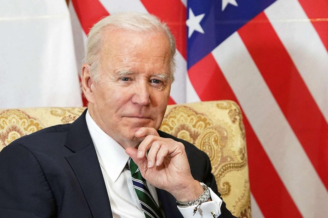 PHOTO: President Joe Biden at Farmleigh House, in Dublin, April 13, 2023. (Kevin Lamarque/Reuters, FILE)