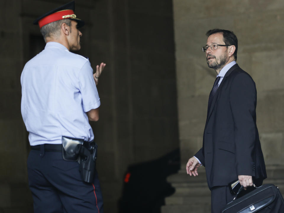 José Grinda at the Generalitat in Barcelona in 2017. (Photo: Pau Barrena /AFP/Getty Images)