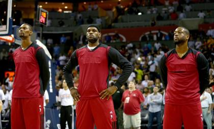 Chris Bosh, LeBron James and Dwyane Wade all opted out of their contracts. (AP) 