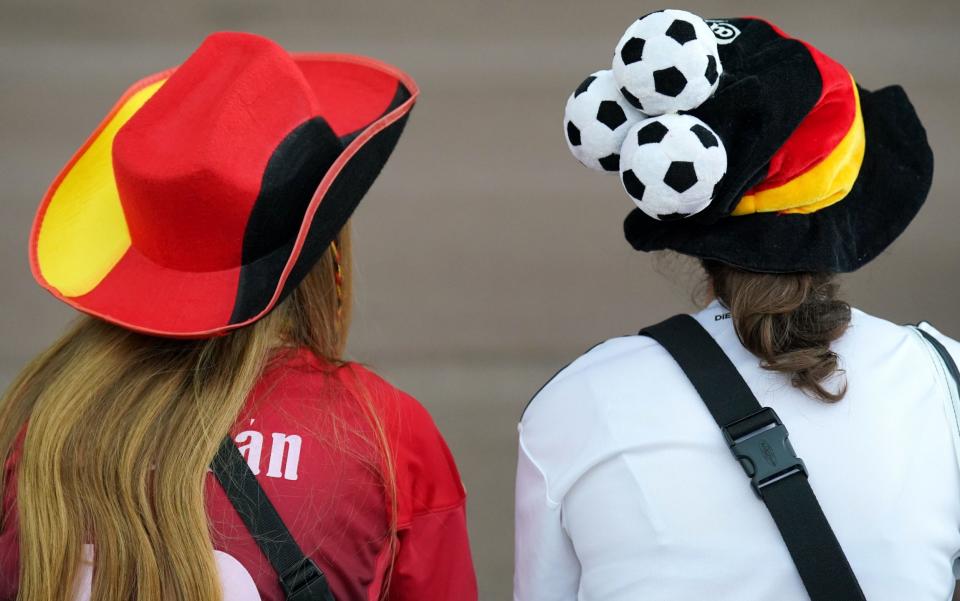 Fans of Germany outside the ground before the UEFA Women's Euro 2022 semi-final match - PA