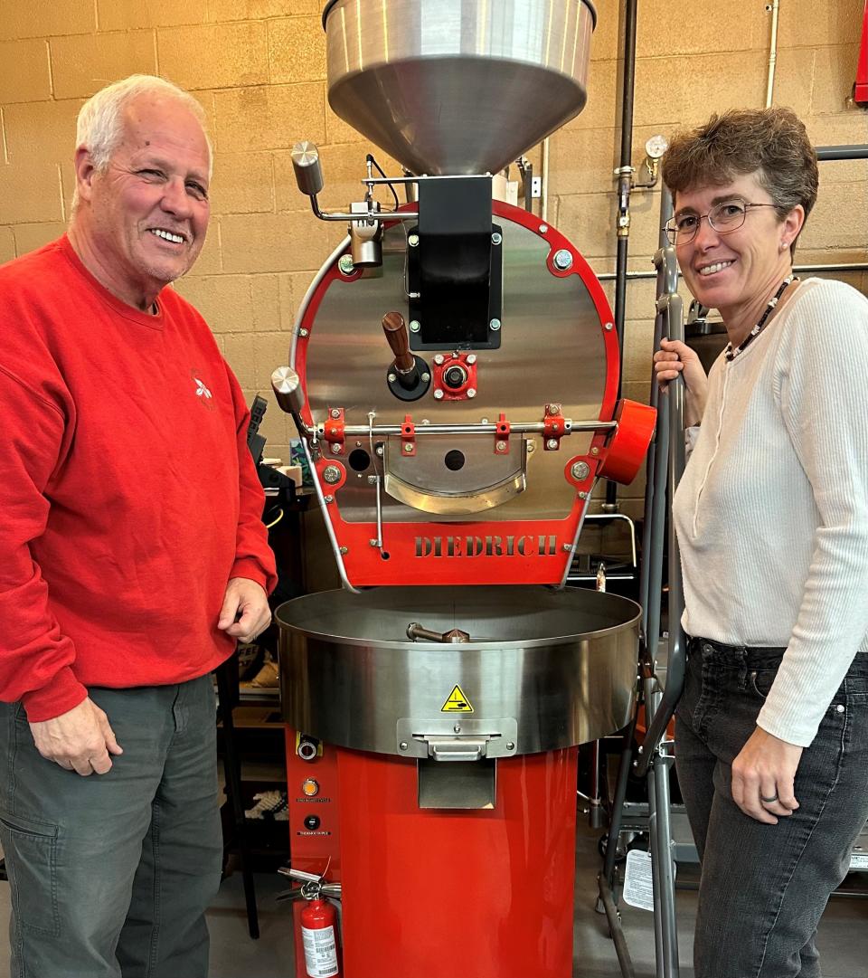 Terry and Peggy Miller, owners of Cherry Blend Coffee Roasters, opened their operation after a successful career with a painting business.