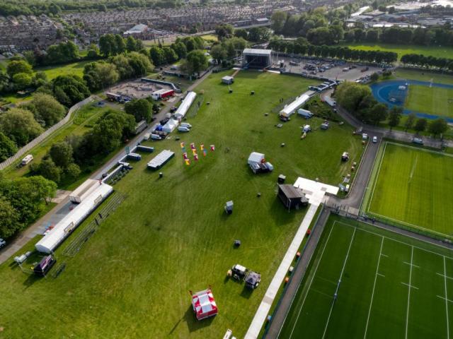 Aerial photos of Neighbourhood Weekender 2023 in Victoria Park