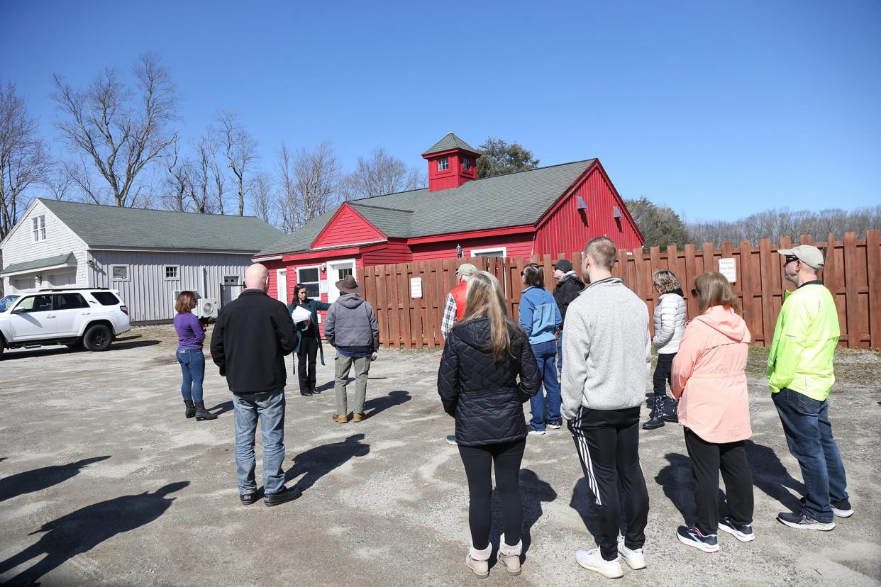 The Kennebunk Site Plan Review Board conducted a site walk of the Red Barn Inn on March 13. Neighbors have complained of excessive barking from the property.
