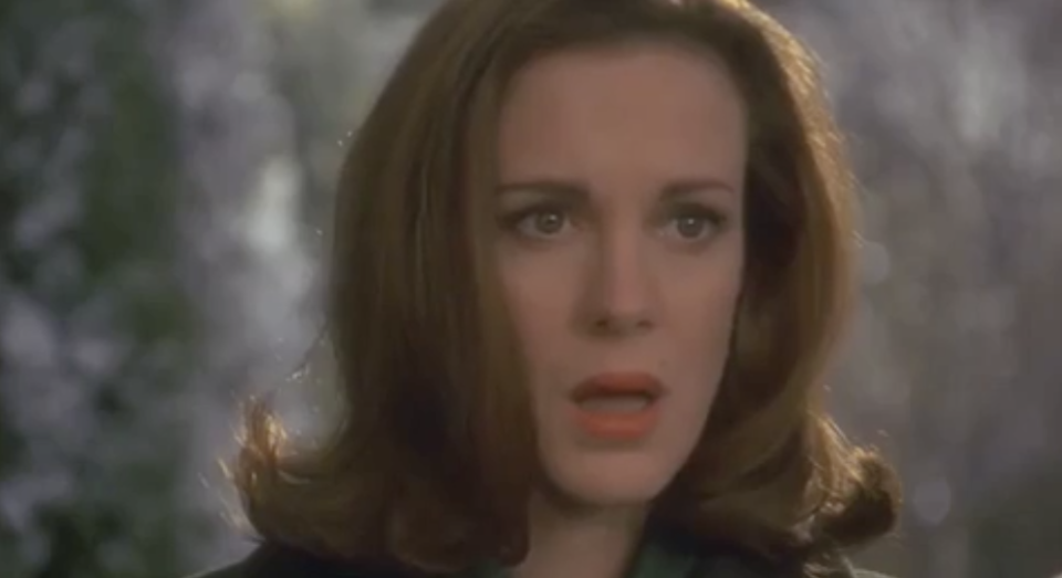 Elizabeth Perkins looking shocked