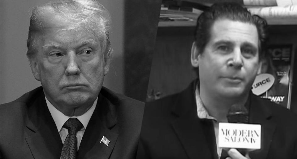 Trump and Leandro Rizzuto Jr. (Photos: Getty Images/YouTube – Salon.com)